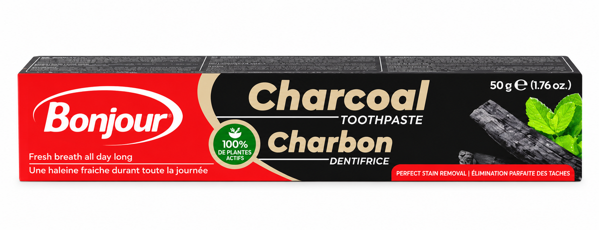 Pasta De Dentes Bonjour 50G Carvão