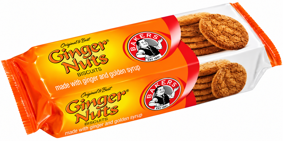 Bolachas Bakers Gengibre Nuts 190G/200G