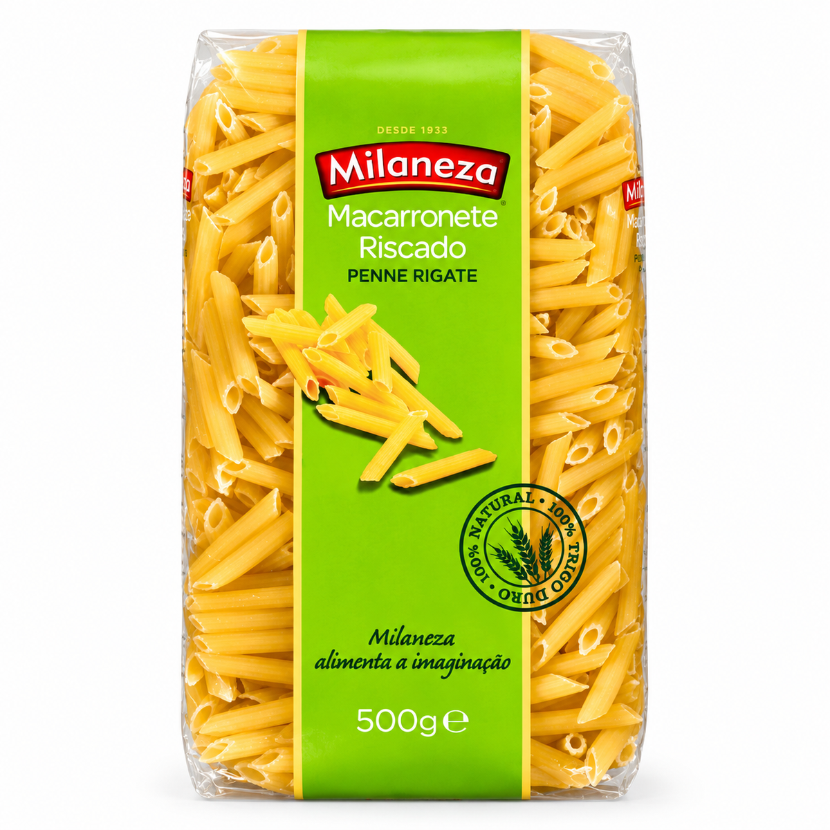 Pasta Milaneza 500G Macarronete Riscado Penne Rigate Small