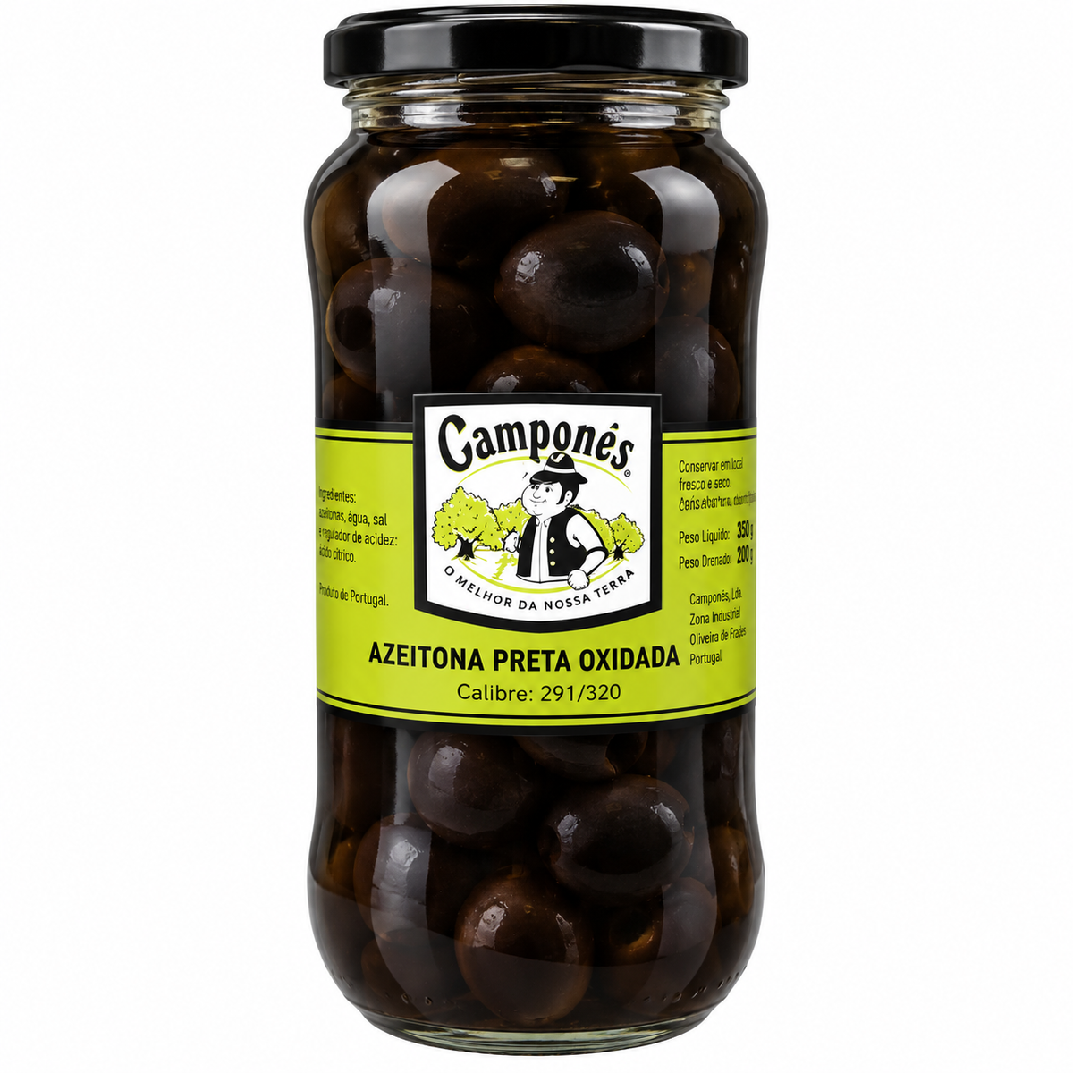 Olives Camponês 350G/580G Black Whole.