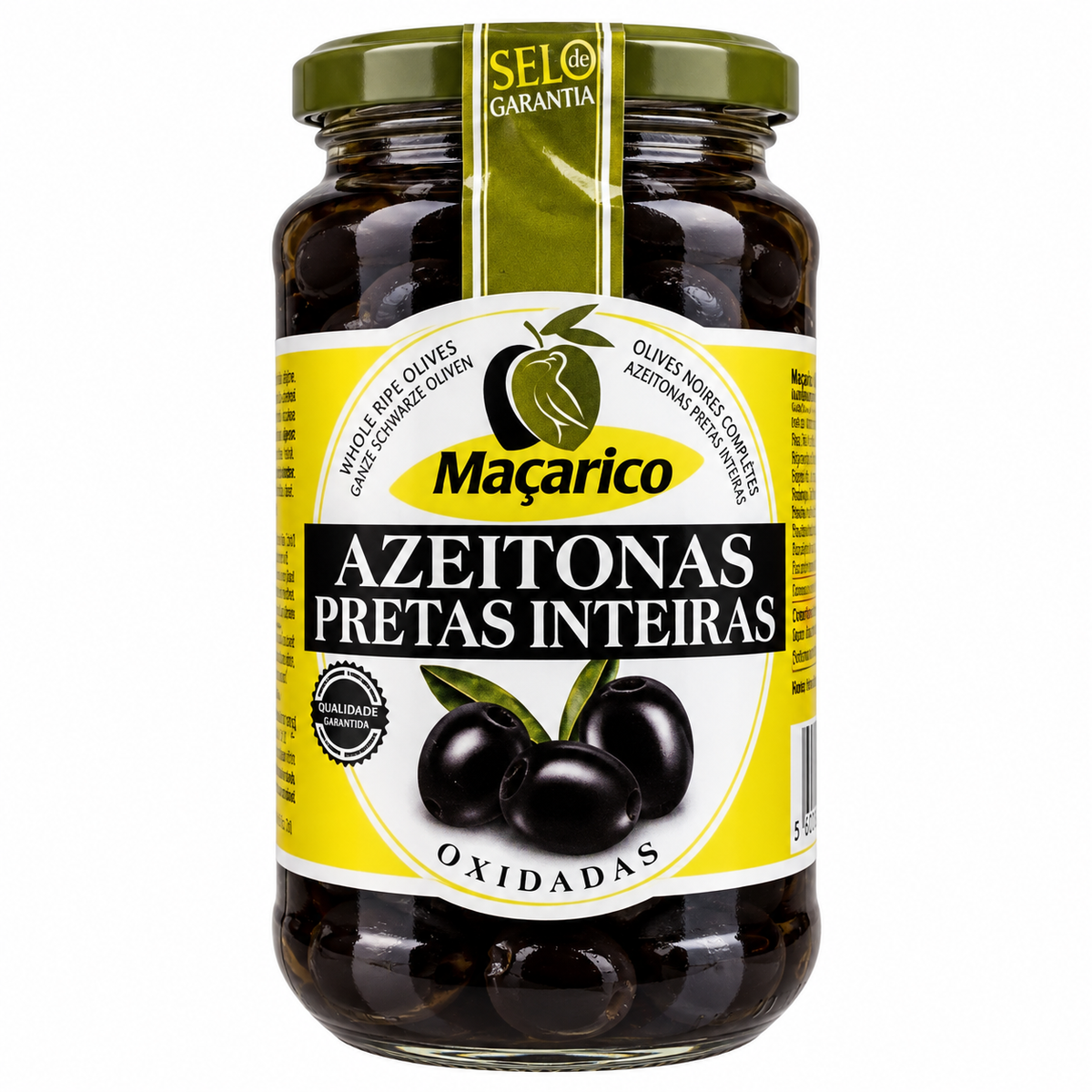 Azeitonas Macarico 210G/350G Pretas Inteiras.