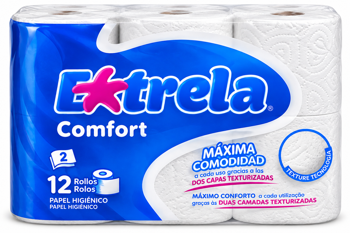 Papel Higiênico Estrela 2Ply 1X12 Mix