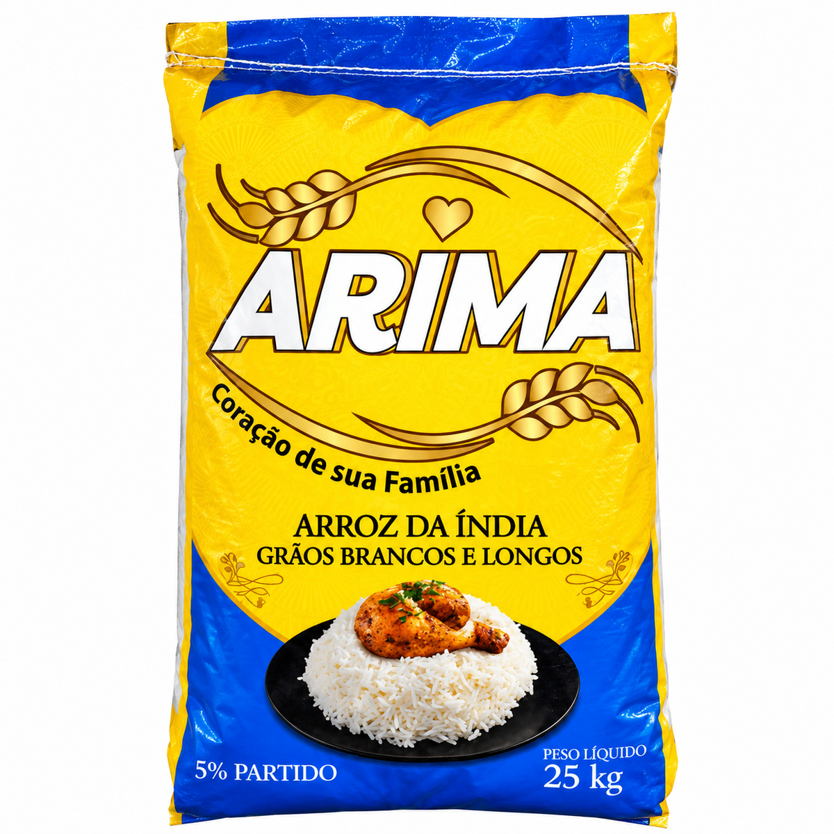 Rice Arima 25KG Yellow/Blue India. 5% Broken