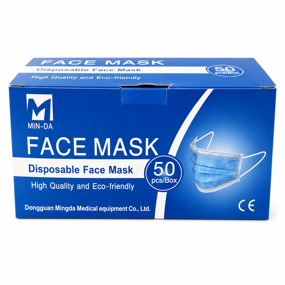 Mascaras Descartável Protetora 1X50 3Plies