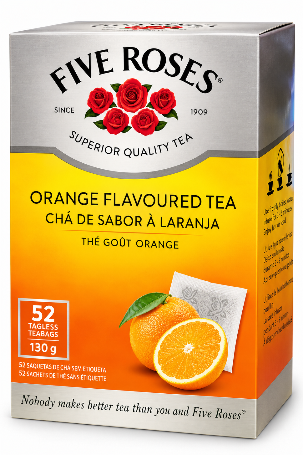 Chá Five Roses 52S/130G Laranja