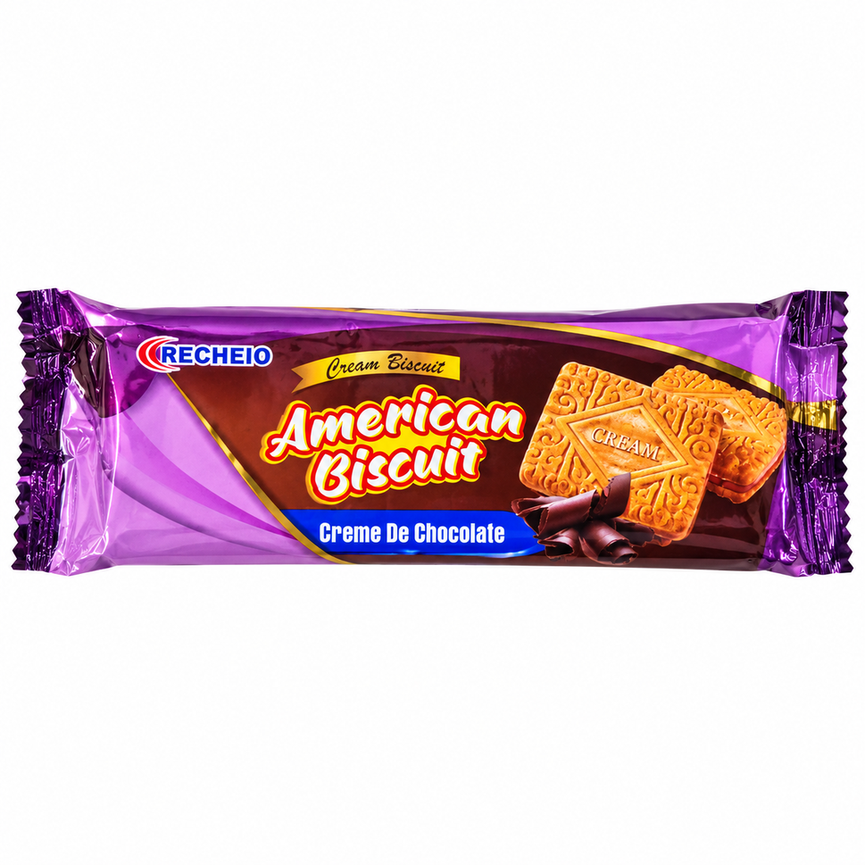 Bolachas Recheio 75G American Biscoito Chocolate Mix