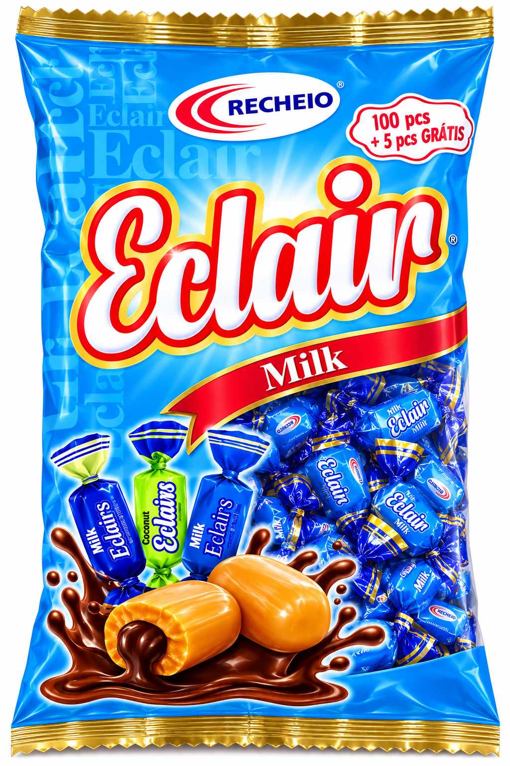 Candy Recheio 5G/100PC Eclairs Mix