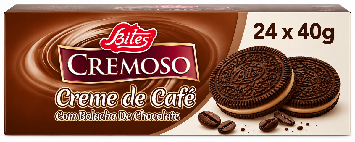 Bolacha Bites Cremoso Cafe 40G