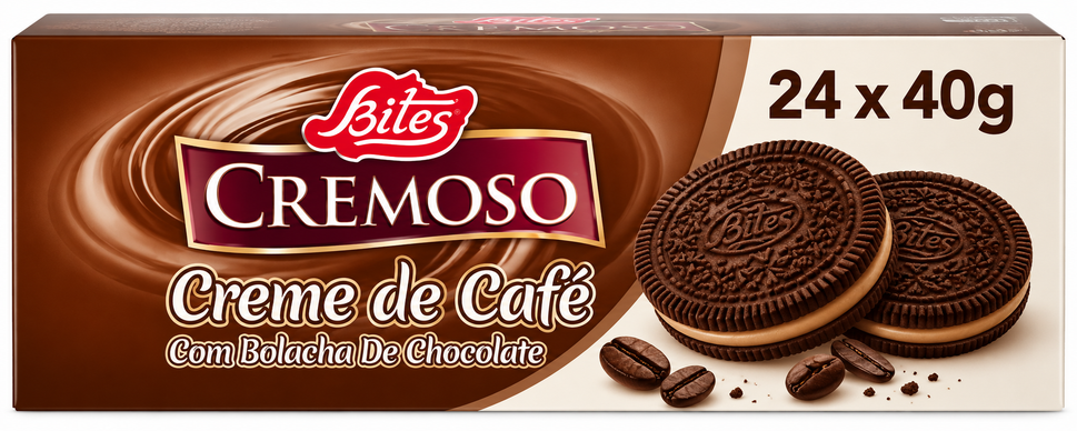 Bolacha Bites Cremoso Cafe 40G