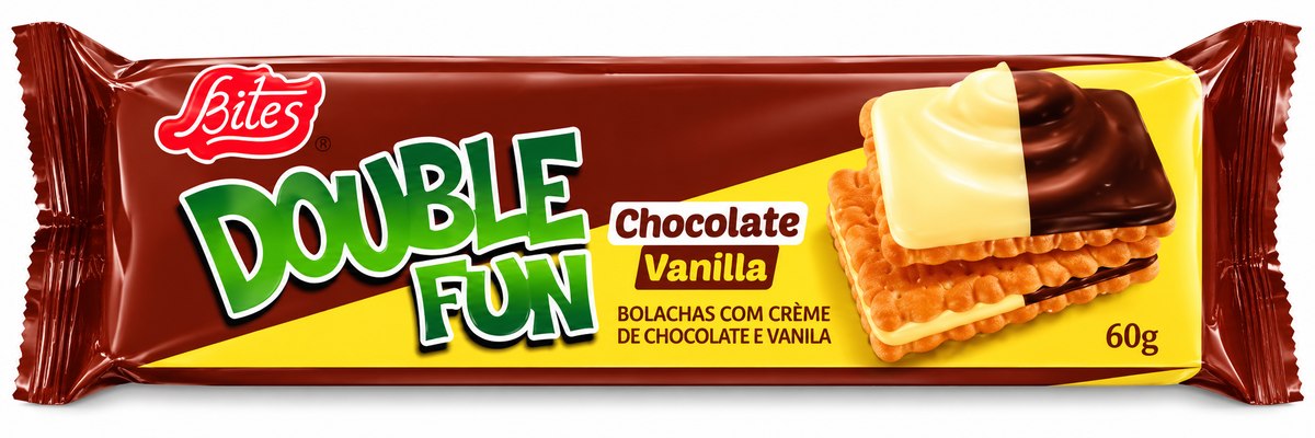 Bolachas Bites Double Fun 60G