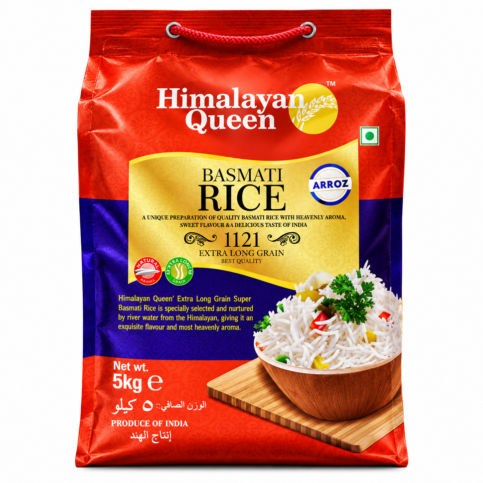 Rice Basmati Himalayan Queen 5KG 1121/1012/1020/1026 Ext Long