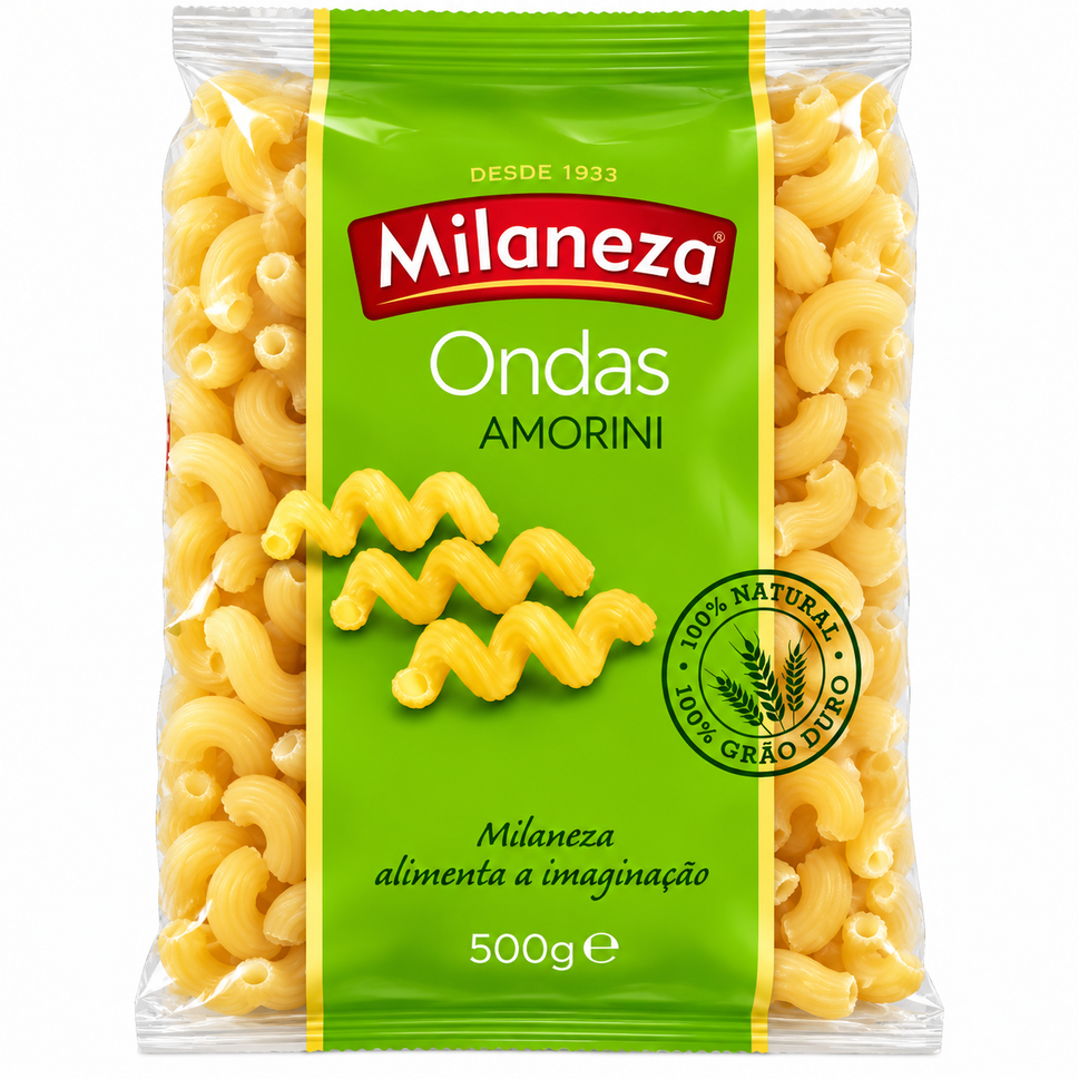 Massa Milaneza 500G Ondas Amorini