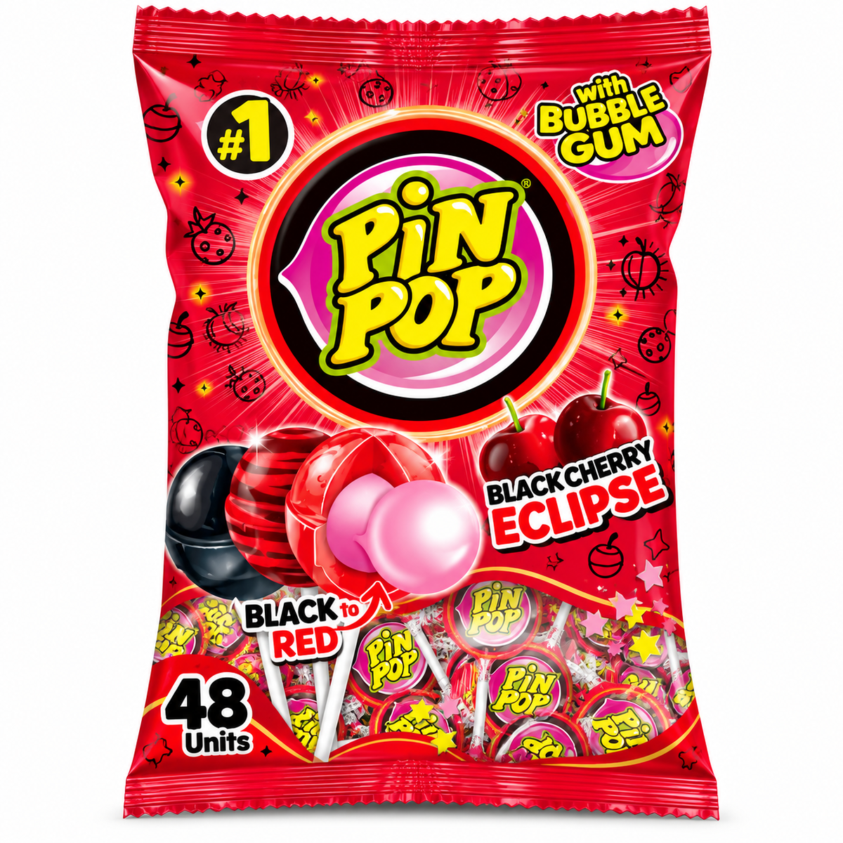 Doces Chupa Pinpop 48UN/720G/768G/816G Mix