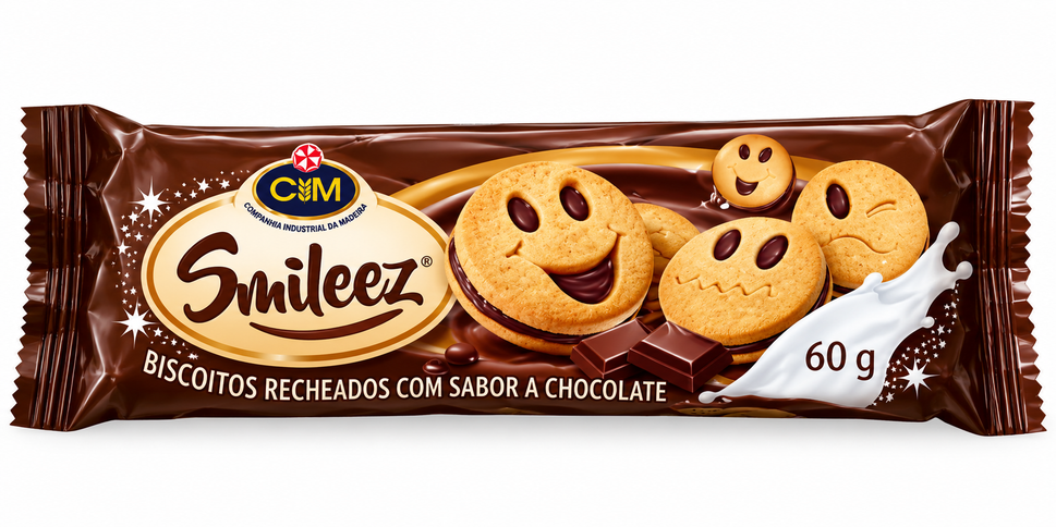 Bolacha CIM Smileez Chocolate 60G