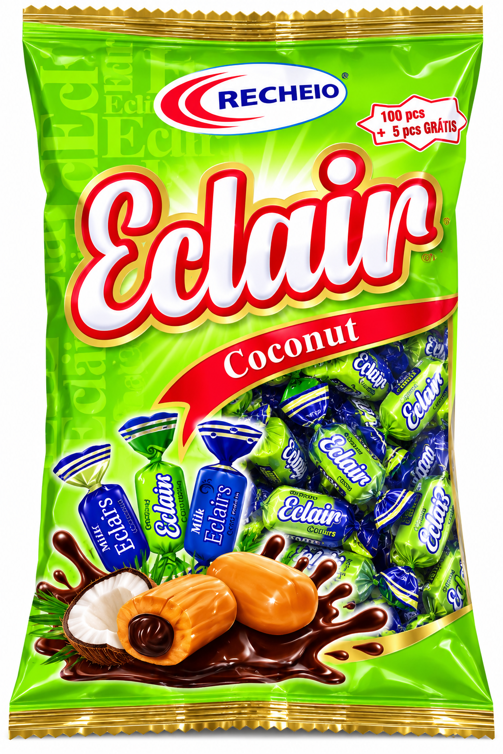 Candy Recheio 5G/100PC Eclairs Mix