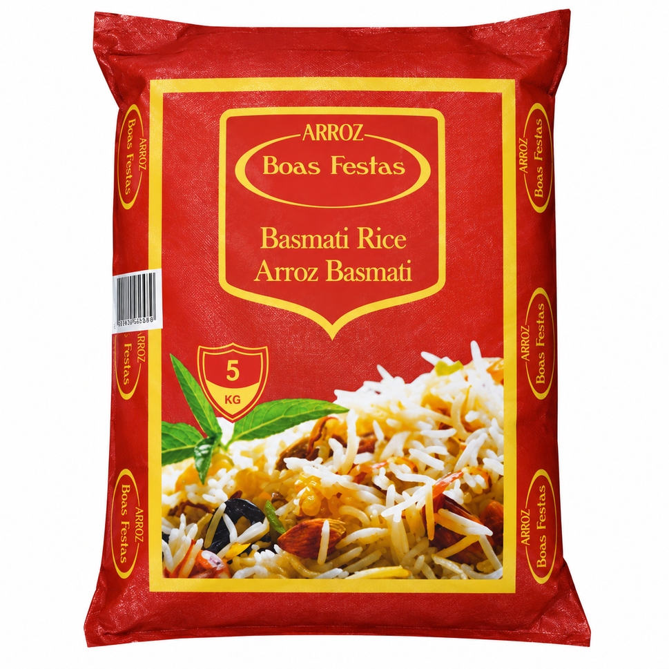 Arroz Basmati Boas Festas 5KG Vermelho