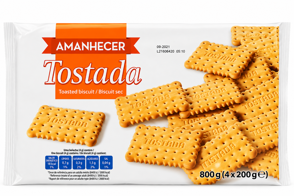 Bolacha Amanhecer 800G (4X200G) Tostada