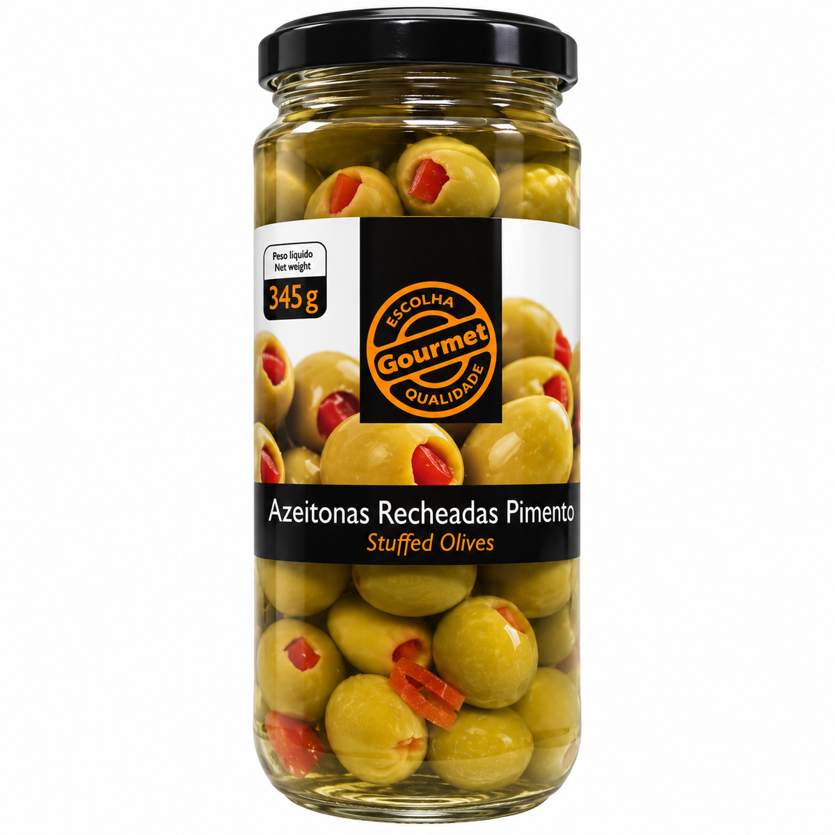 Olives Gourmet 200G/345G Green Stuffed with Pepper