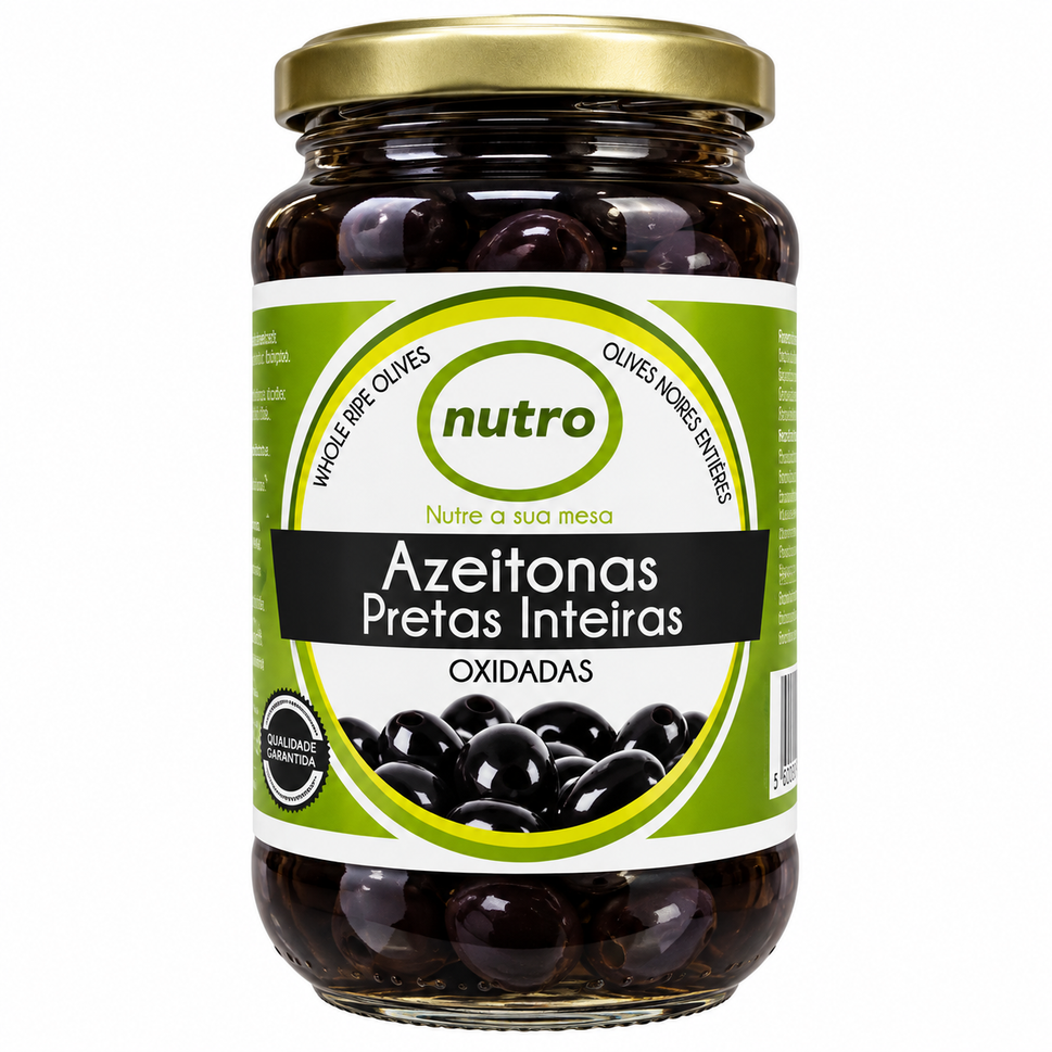 Azeitonas Nutro 210G/350G Pretas Inteiras.