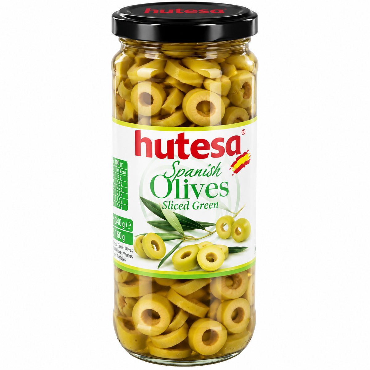 Olives Hutesa 155G/350G Green Laminated.(Slices)