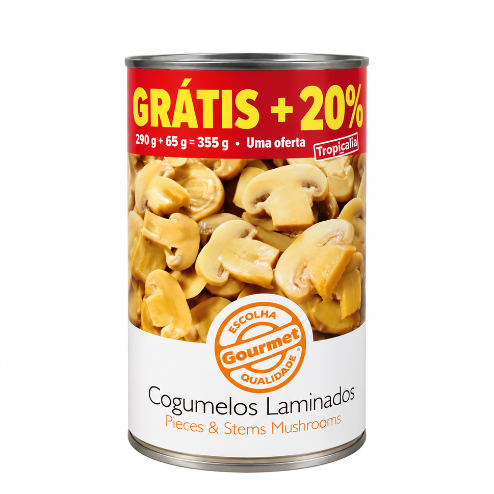 Cogumelos Gourmet 155G/290G Laminados.