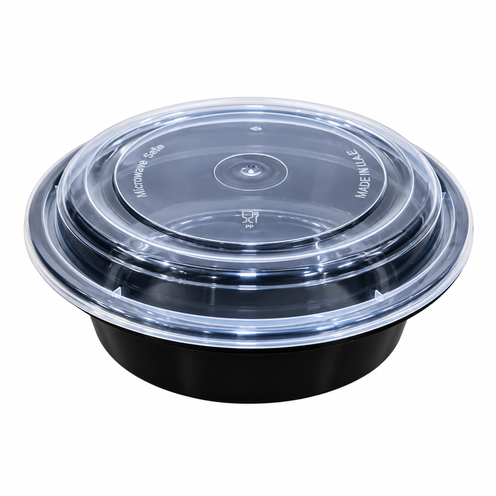Bowl Simple 32Oz Black Redo. With Lid Bbr032