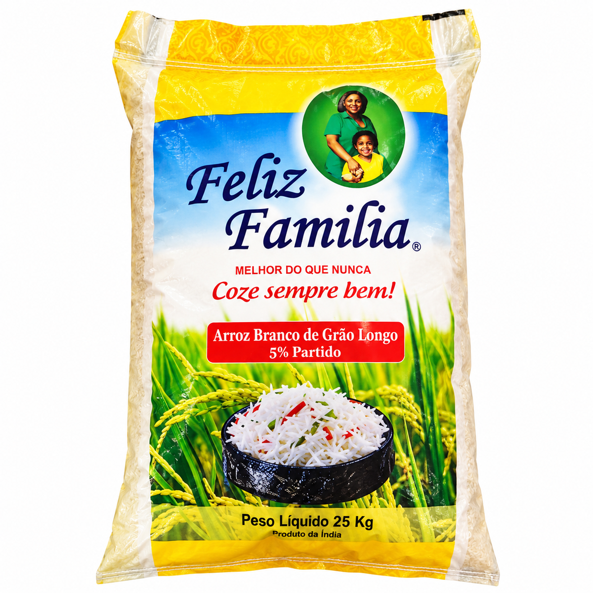 Rice Feliz Familia 25KG Green India.