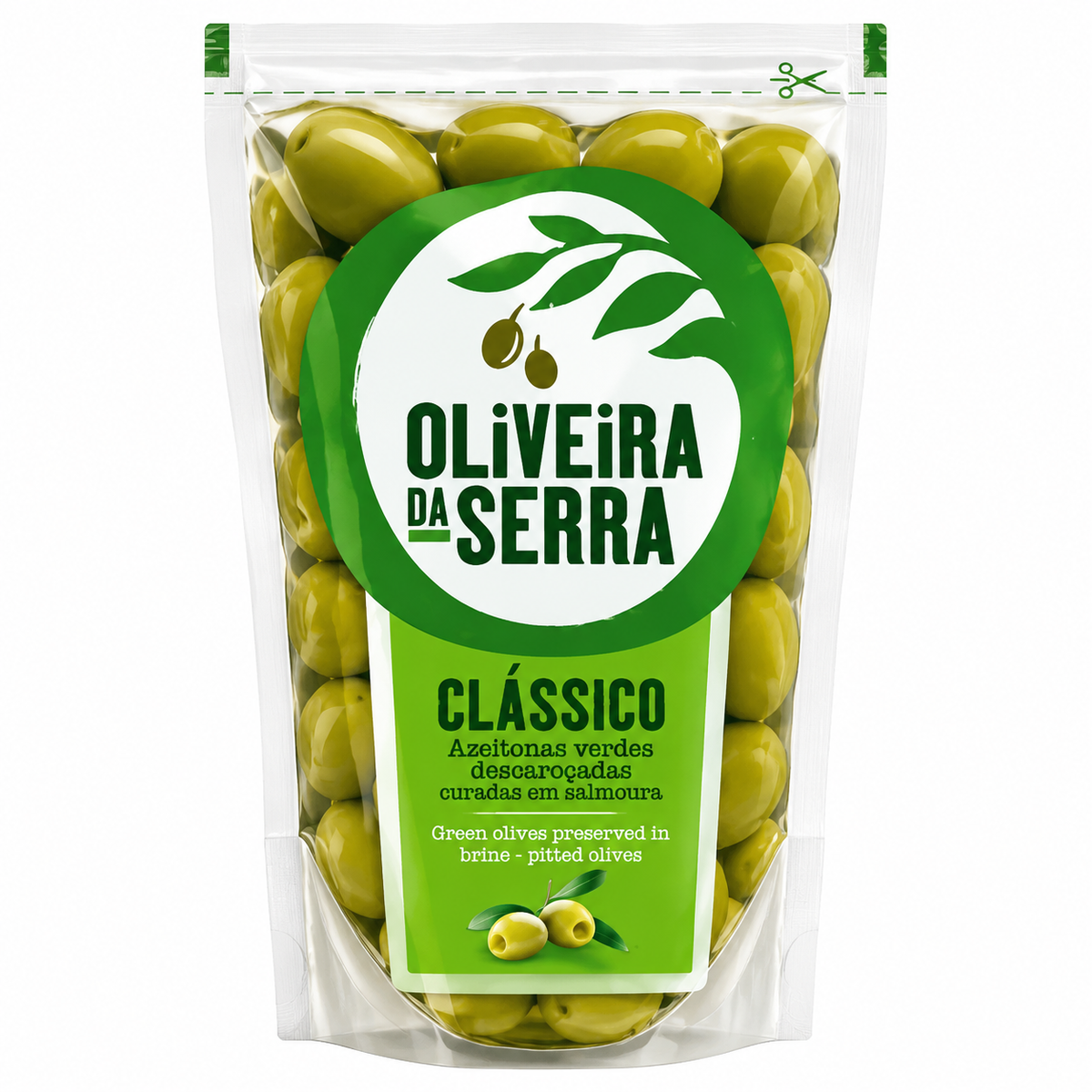 Olives Oliveira da Serra 100G/170G Green Whole.Sachet.