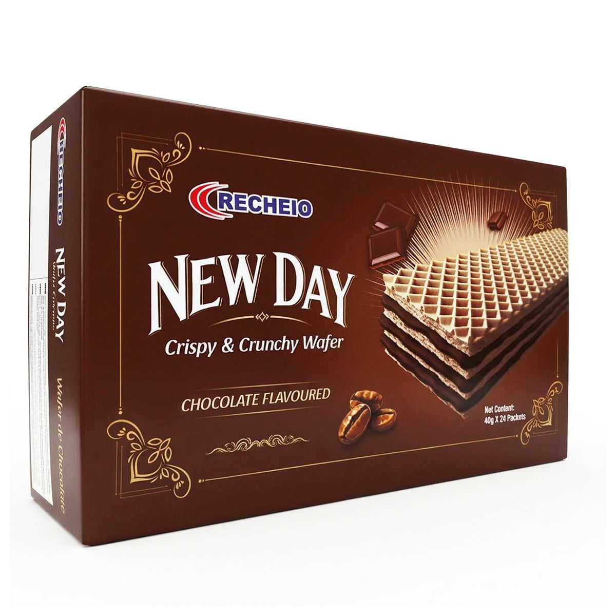 Bolacha Recheio 40G New Day Chocolate Wafer
