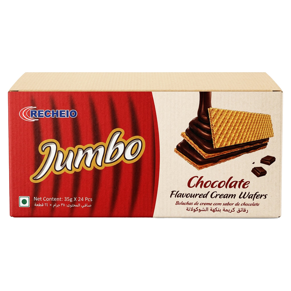 Bolachas Recheio 35G Jumbo Chocolate Wafer