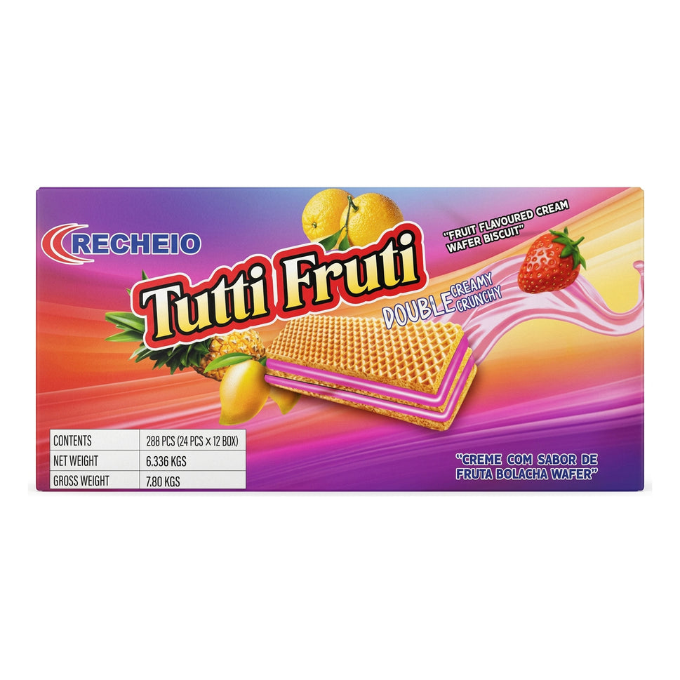Bolachas Recheio 22G Tutti Fruti Wafer